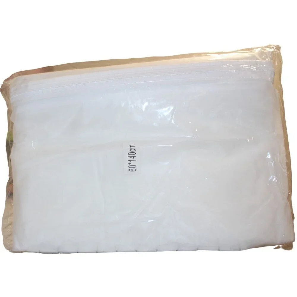 Garment Bag Clear 24'' x 54'' Pack of 6 White Breathable Full Zipper Dust Cover